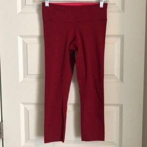 Red crop lululemon pants- size 4